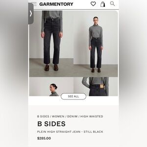 BSIDES the plein jean NEW  WITH TAGS in a chic, soft black.
